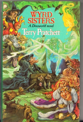 Wyrd Sisters (signed by the author + review slip + invitation to book launch). Image for Wyrd Sisters (signed by the author + review slip + invitation to book launch).