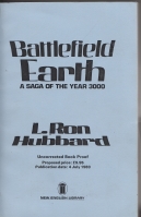 Image for Battlefield Earth: A Saga Of The Year 3000 (rare NEL proof copy + Quadrant UK hardcover).