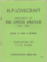 Image for Writings In The United Amateur 1915 - 1925.