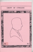 Image for Crypt Of Cthulhu Vol 4 no 8: Dirk W. Mosig issue (whole no. 33).