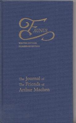 Image for Faunus: The Journal Of The Friends Of Arthur Machen no 17.