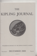 Image for The Kipling Journal vol 82 no 329.