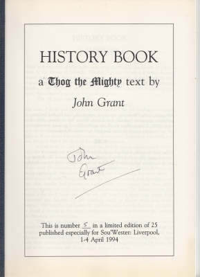 Image for History Book: A 'Thog The Mighty' Text (25 numbered/signed copies).