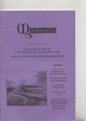 Image for Machenalia: The Newsletter of The Friends of Arthur Machen Winter 2007/2008.