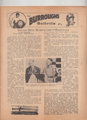 Image for The Burroughs Bulletin no 12 (+ 'Additional Ad-Libs' page laid in0.