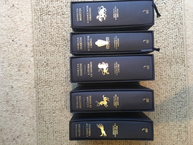 Image for A Song Of Ice And Fire: first five volumes in slipcases.