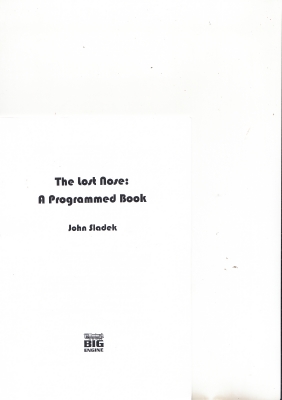 Image for The Lost Nose: A Programmed Book.